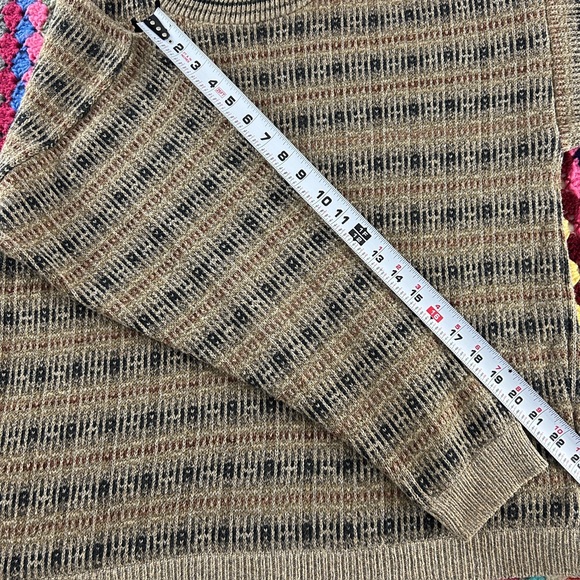 Vintage USA Made Croft & Barrow Neutral Grandpa Oversized Pattern Retro … - Picture 6 of 9